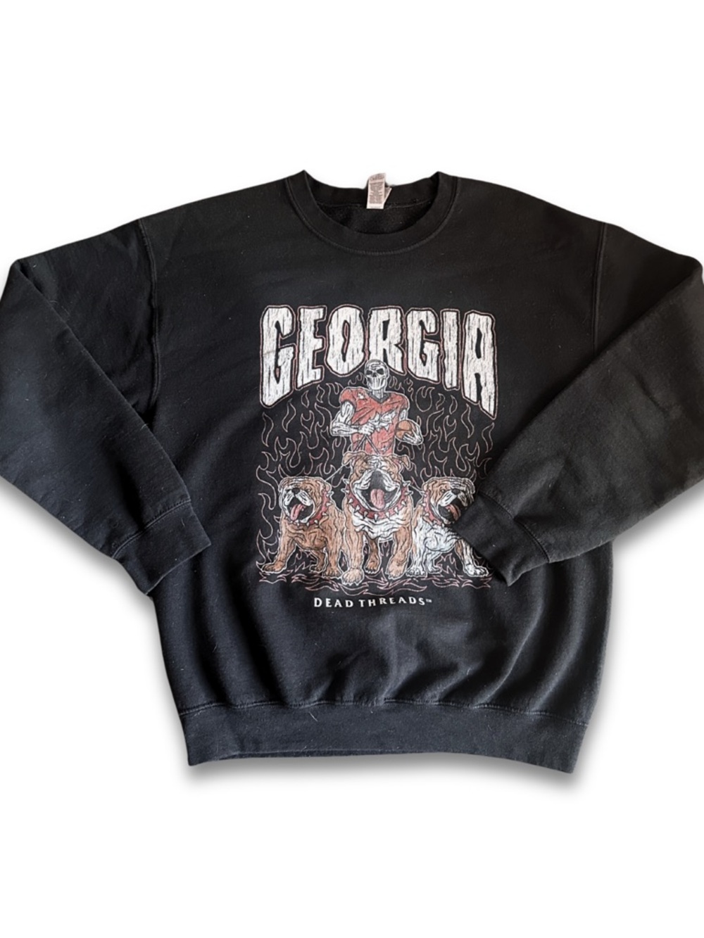 University of Georgia Graphic Sweatshirt - UGA, Mascot, College Football Black